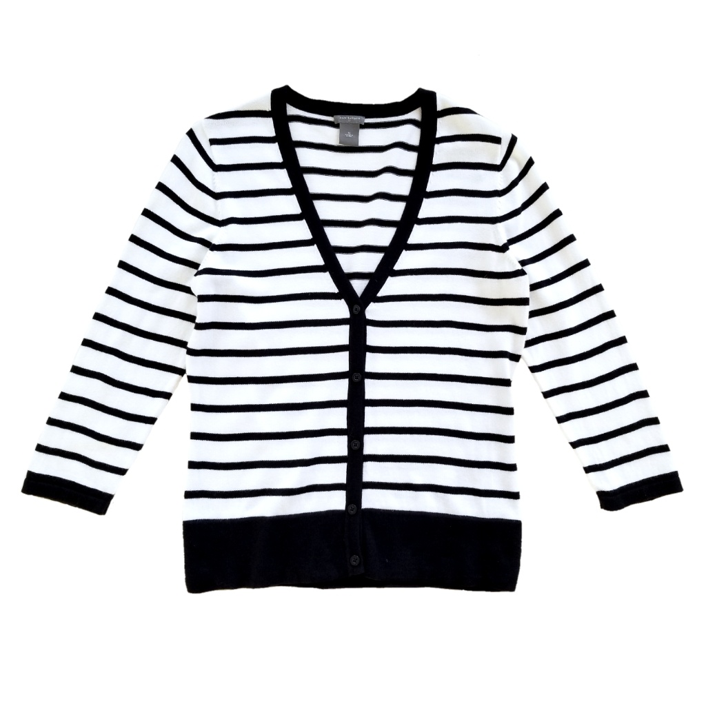 Ann Taylor Striped Cardigan
